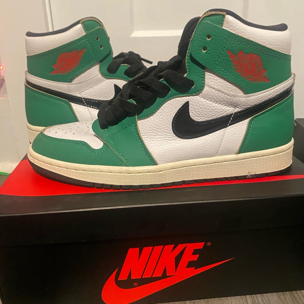 Jordan Sneakers Green Black White